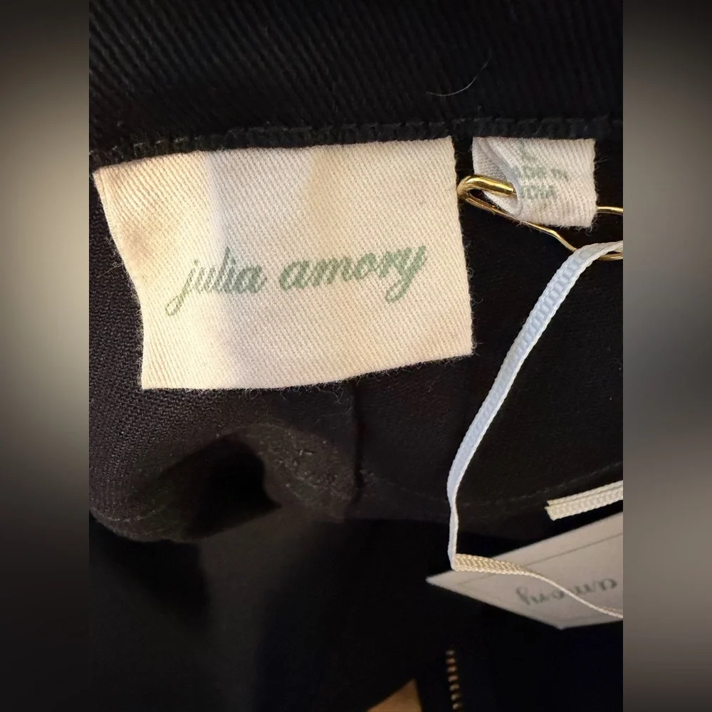 NWT Julia Amory Bell Pant Twill in Black, Size Large - Picture 13 of 14